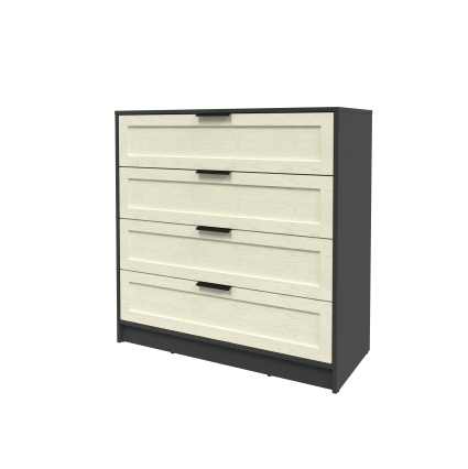 Kомод Тренд КТ-К100 (Антрацит ЛДСП/ Дуб снежный ЛМДФ) Ш1000 В1020 Г451